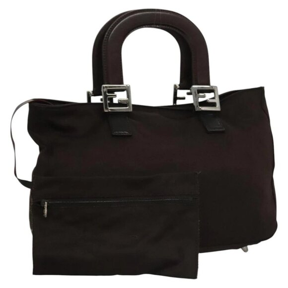 FENDI Hand Bag Nylon Brown - Picture 1 of 15